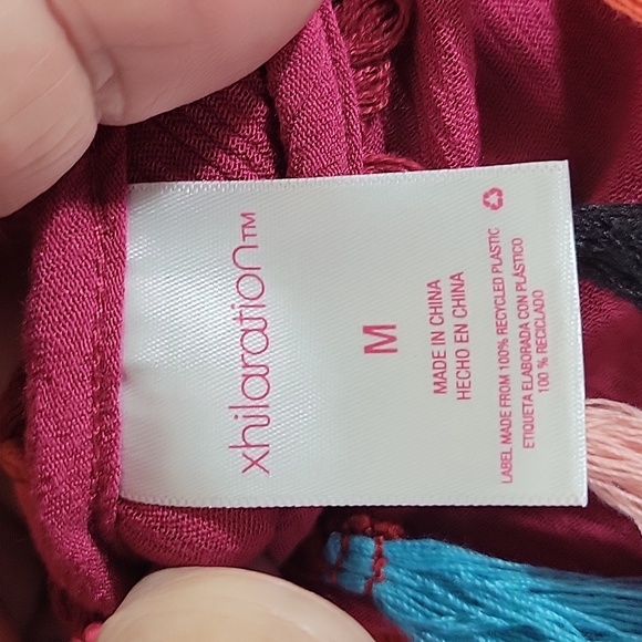 XHILERATION Beach/Swim Cover-up Tasseled Top Size M - Picture 6 of 8